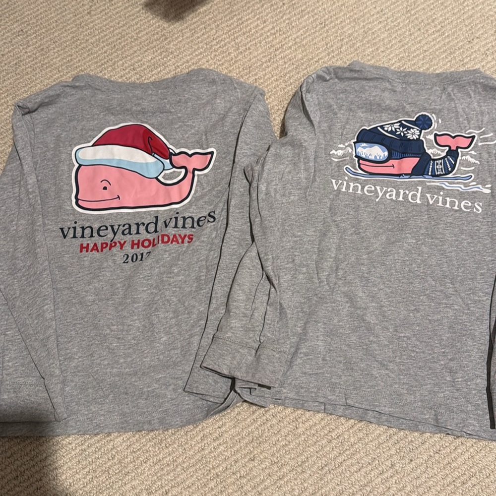 2!! Vineyard Vines Grey Long sleeve cotton shirts child size 6